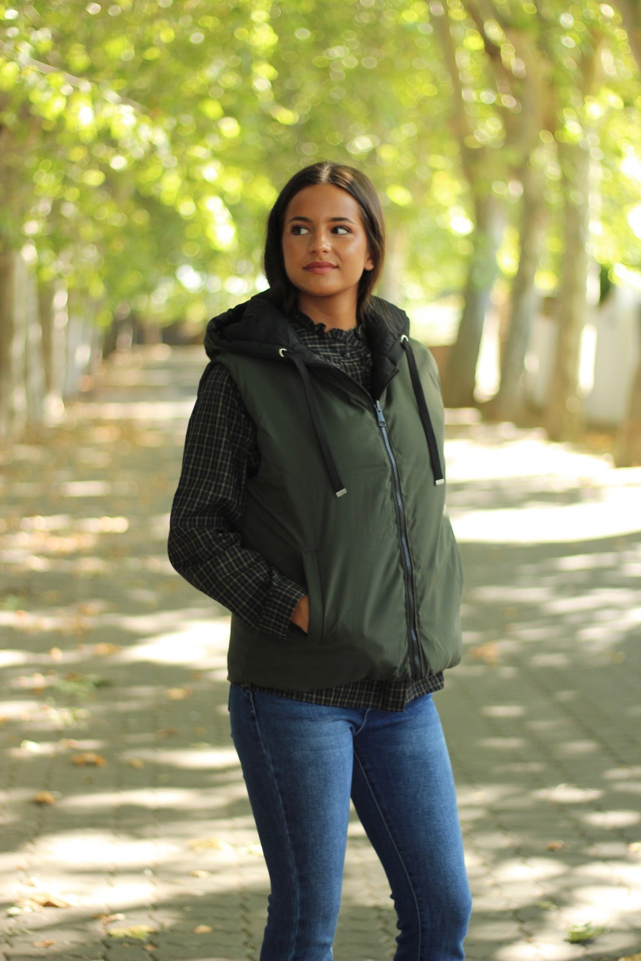 Chaleco acolchado reversible