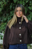 Chaqueta ante marrón chocolate