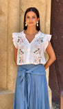 Falda vaquera lazada