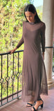 Vestido tul marrón