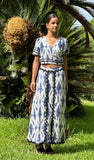 Conjunto pikillo estampado azul