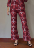 Traje estampado Emme Burdeos