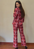 Traje estampado Emme Burdeos