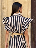 Vestido rayas volante