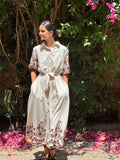 Camisero oversize bordado beig