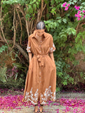 Camisero oversize bordado marrón