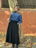 Falda antelina negra