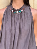 Conjunto Stone bombacho marrón chocolate