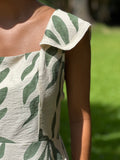 Vestido hojas verdes