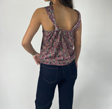 Top terciopelo estampado