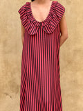 Vestido Rayas cuello bobo