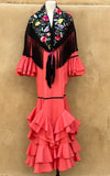 Vestido flamenca ento coral