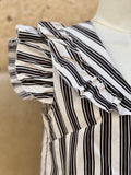 Conjunto rayas negro topo