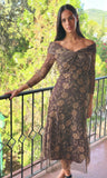 Vestido tul cruzado verde