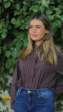 Camisa cuadros botones forrado