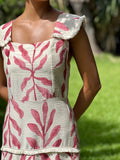 Vestido hoja rosa