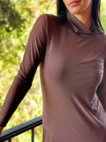 Vestido tul marrón