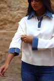 Polera cuello vaquero