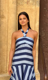 Halter Rayas azul