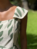 Vestido hojas verdes