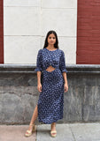 Vestido midi cut out