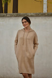 Vestido punto camel