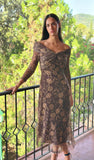 Vestido tul cruzado verde