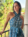 Vestido Treen petróleo