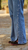 Jeans Tachuelas Abertura