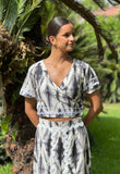 Conjunto pikillo gris estampado