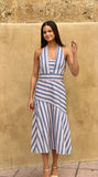 Halter Rayas azul