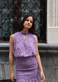Vestido corto Malva