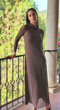 Vestido tul marrón