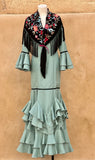 Vestido flamenca Ento verde agua