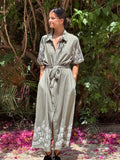 Camisero Oversize bordado verde kaki