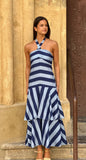 Halter Rayas azul