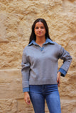 Polera cuello vaquero