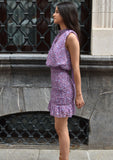 Vestido corto Malva