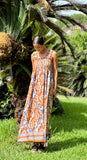 Vestido engomado Gruno camel