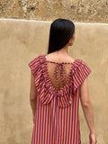 Vestido Rayas cuello bobo