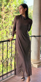 Vestido tul marrón