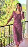 Vestido Tul cruzado buganvilla