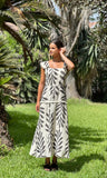 Vestido hoja negro