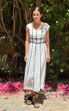 Vestido cintas blanco