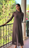 Vestido tul marrón