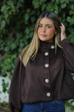 Chaqueta ante marrón chocolate