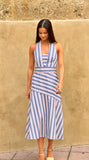 Halter Rayas azul