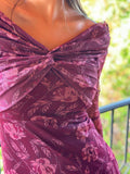 Vestido Tul cruzado buganvilla