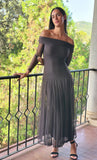 Vestido Tul marrón chocolate