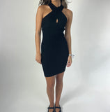 Vestido ajustado escote cruzado